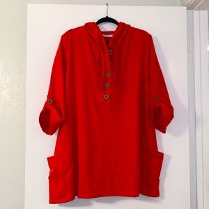 Susan Graver Brand New Orange Stylish Swester Size XL